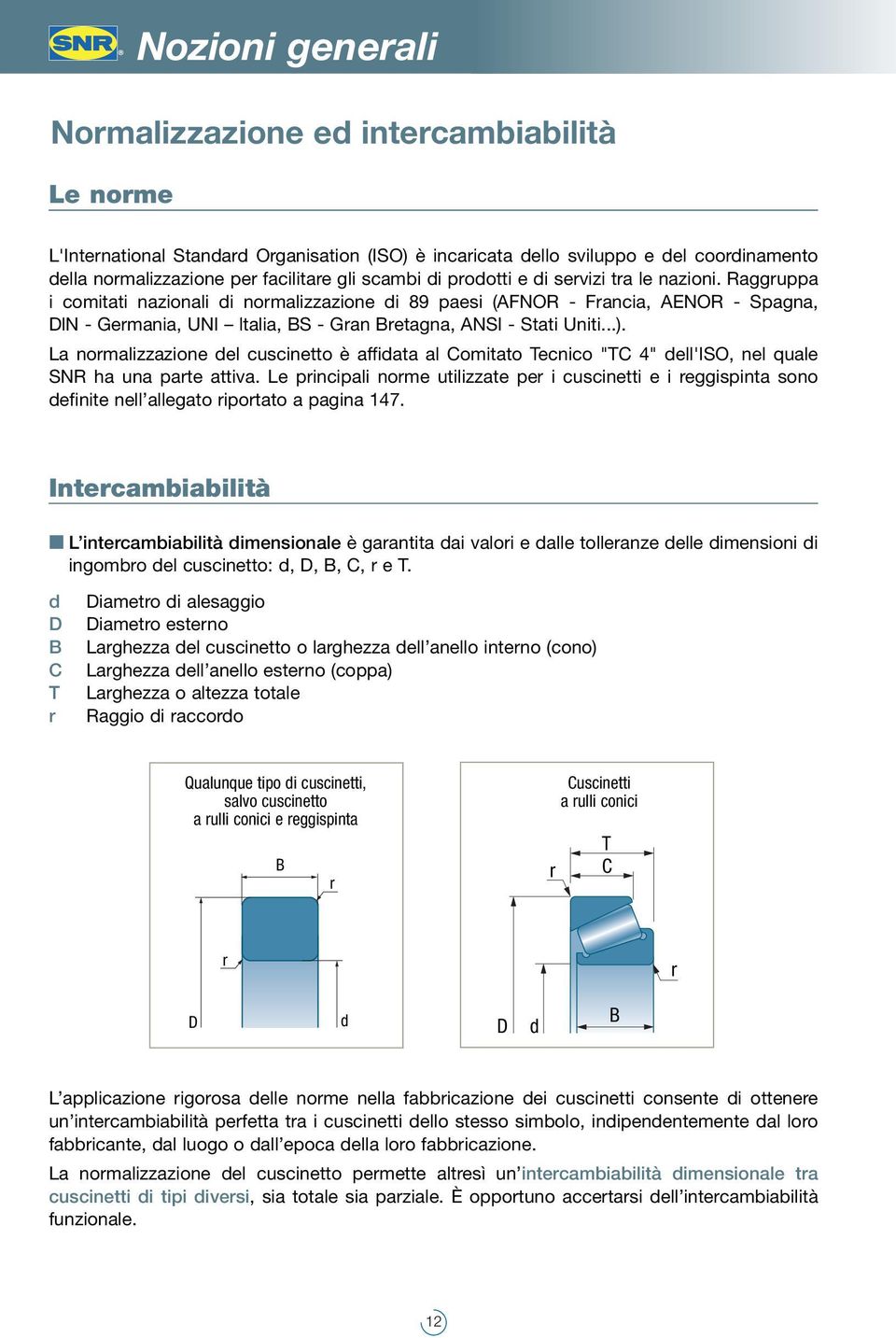 La normalizzazione el cuscinetto è affiata al Comitato Tecnico "TC 4" ell'iso, nel quale SNR ha una parte attiva.