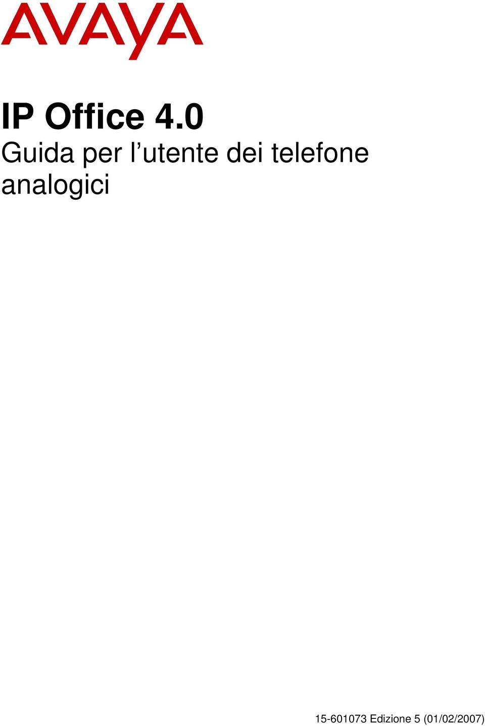 dei telefone analogici