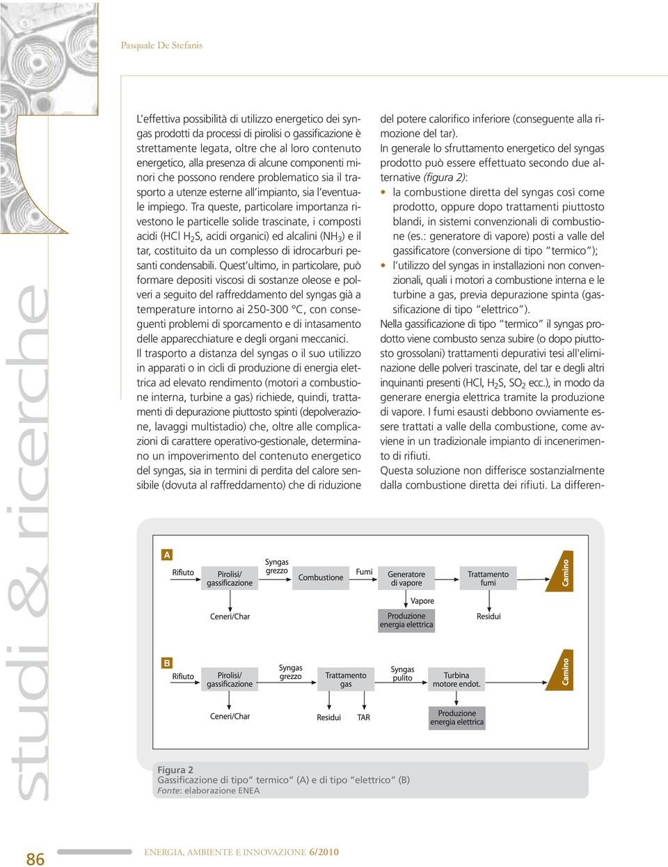 Tra queste, particolare importanza rivestono le particelle solide trascinate, i composti acidi (HCl H 2 S, acidi organici) ed alcalini (NH 3 ) e il tar, costituito da un complesso di idrocarburi