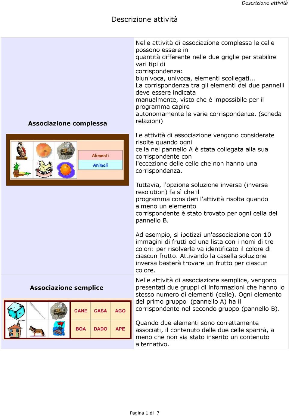 .. La corrispondenza tra gli elementi dei due pannelli deve essere indicata manualmente, visto che è impossibile per il programma capire autonomamente le varie corrispondenze.