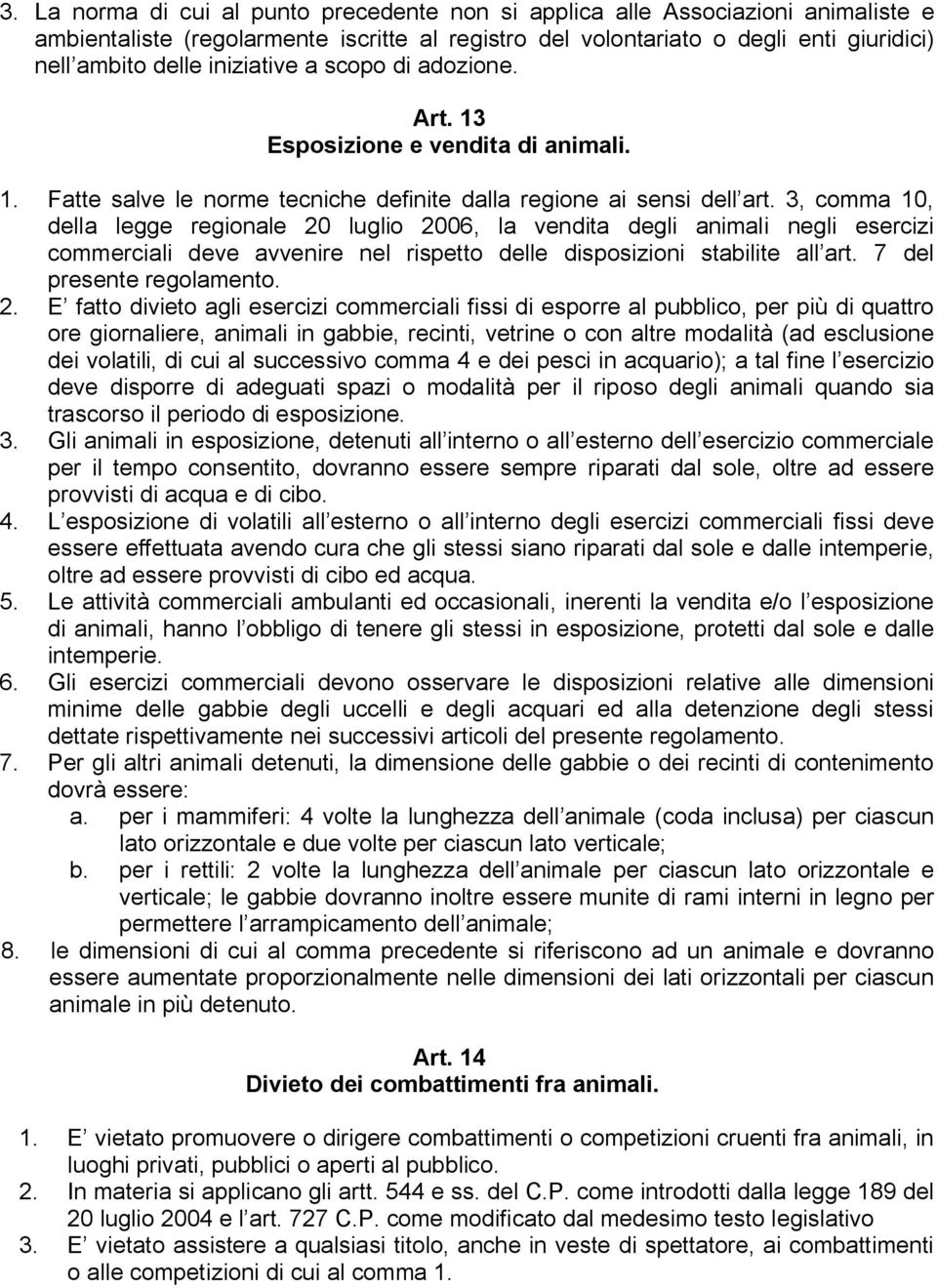 3, comma 10, della legge regionale 20