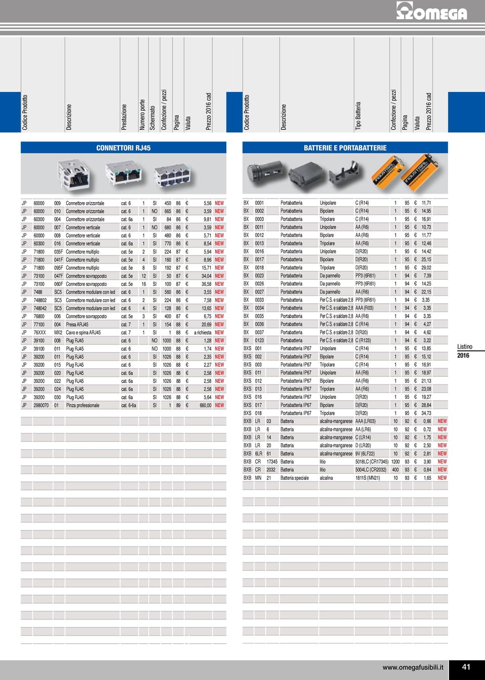 6 1 SI 480 86 5,71 NEW JP 60300 016 Connettore verticale cat. 6a 1 SI 770 86 8,54 NEW JP 71800 035F Connettore multiplo cat. 5e 2 SI 224 87 5,94 NEW JP 71800 041F Connettore multiplo cat.