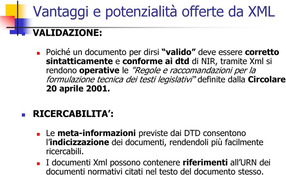 Circolare 20 aprile 2001.