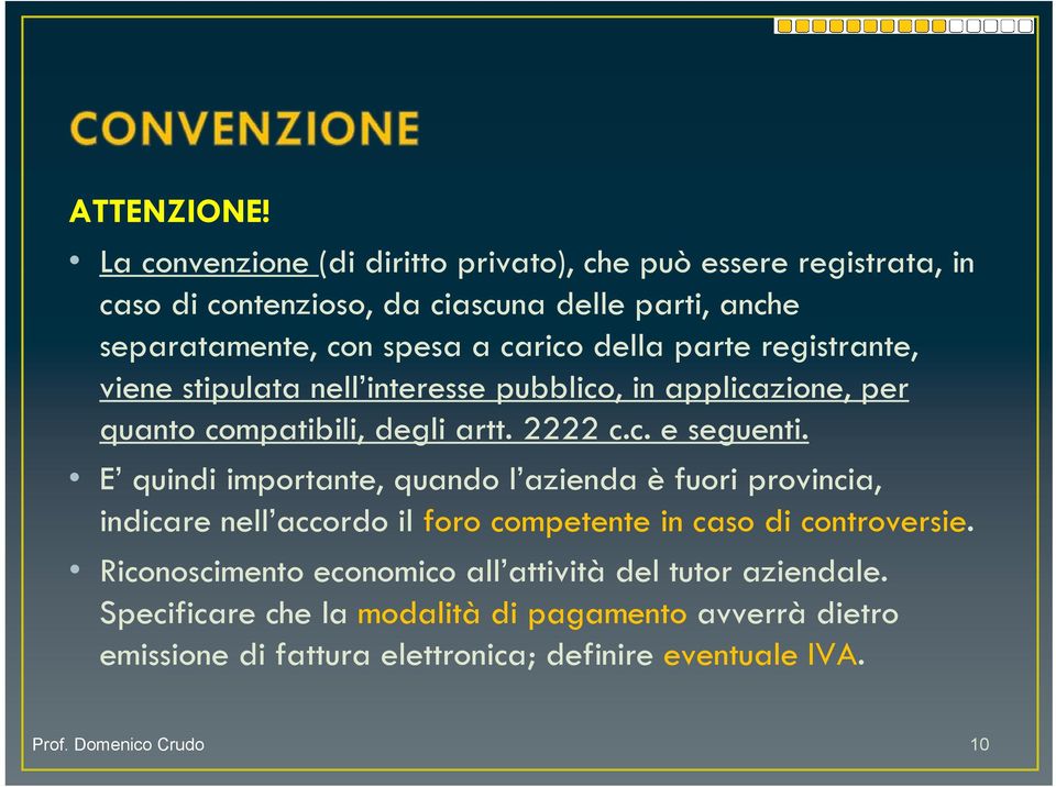 carico della parte registrante, viene stipulata nell interesse pubblico, in applicazione, per quanto compatibili, degli artt. 2222 c.c. e seguenti.