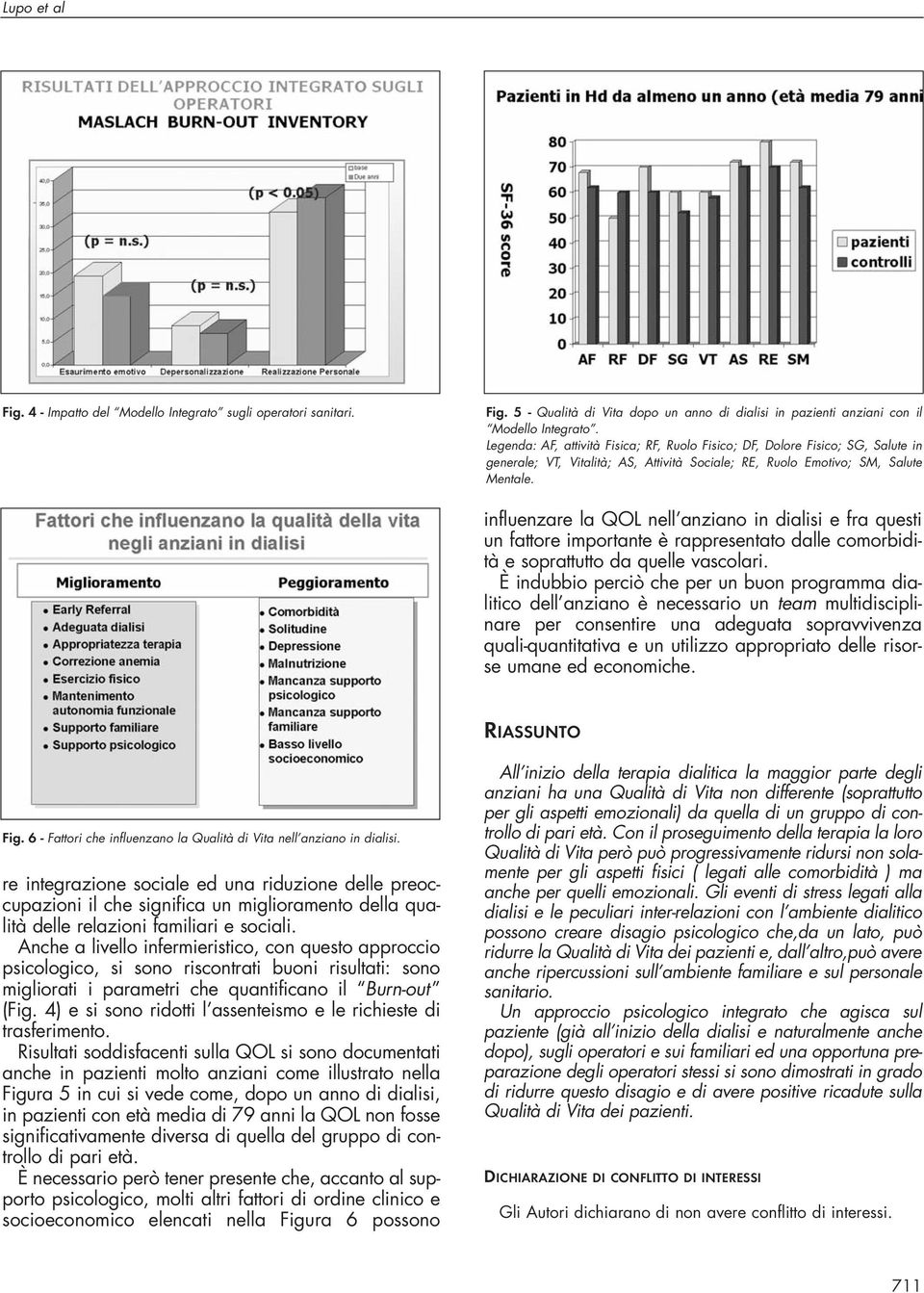 È indubbio perciò che per un buon programma dialitico dell anziano è necessario un team multidisciplinare per consentire una adeguata sopravvivenza quali-quantitativa e un utilizzo appropriato delle