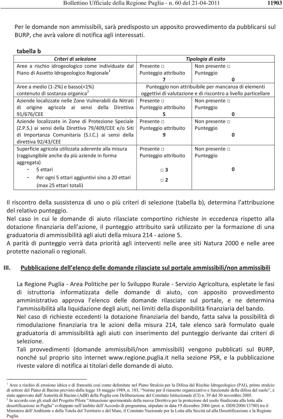 AziendelocalizzatenelleZoneVulnerabilidaNitrati di origine agricola ai sensi della Direttiva 91/676/CEE Aziende localizzate in Zone di Protezione Sp