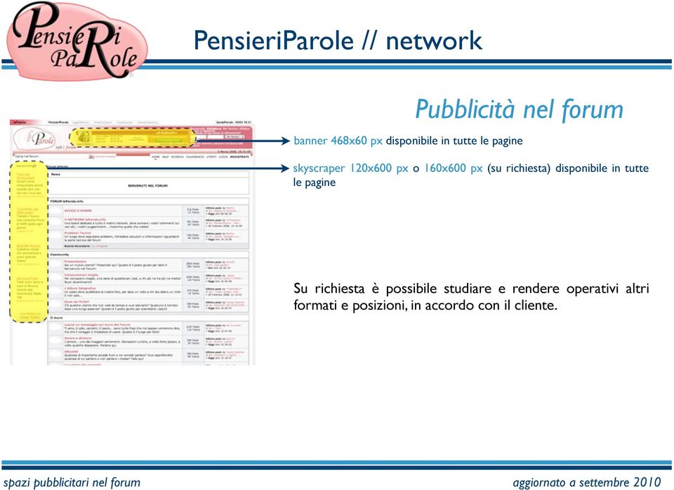 le pagine Su richiesta è possibile studiare e rendere operativi altri