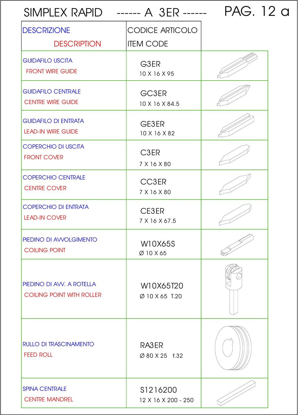 COVER COPERCHIO DI ENTRATA LEAD-IN COVER G3ER 10 X 16 X 95 GC3ER 10 X 16 X 84.