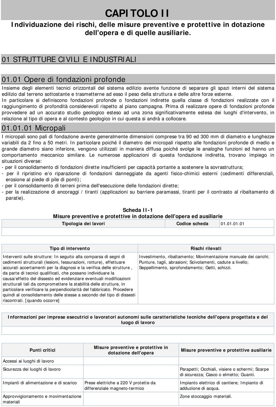 trasmetterne ad esso il peso della struttura e delle altre forze esterne.