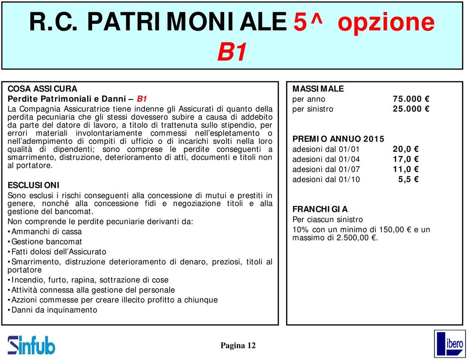 dipendenti; sono comprese le perdite conseguenti a smarrimento, distruzione, deterioramento di atti, documenti e titoli non al portatore.