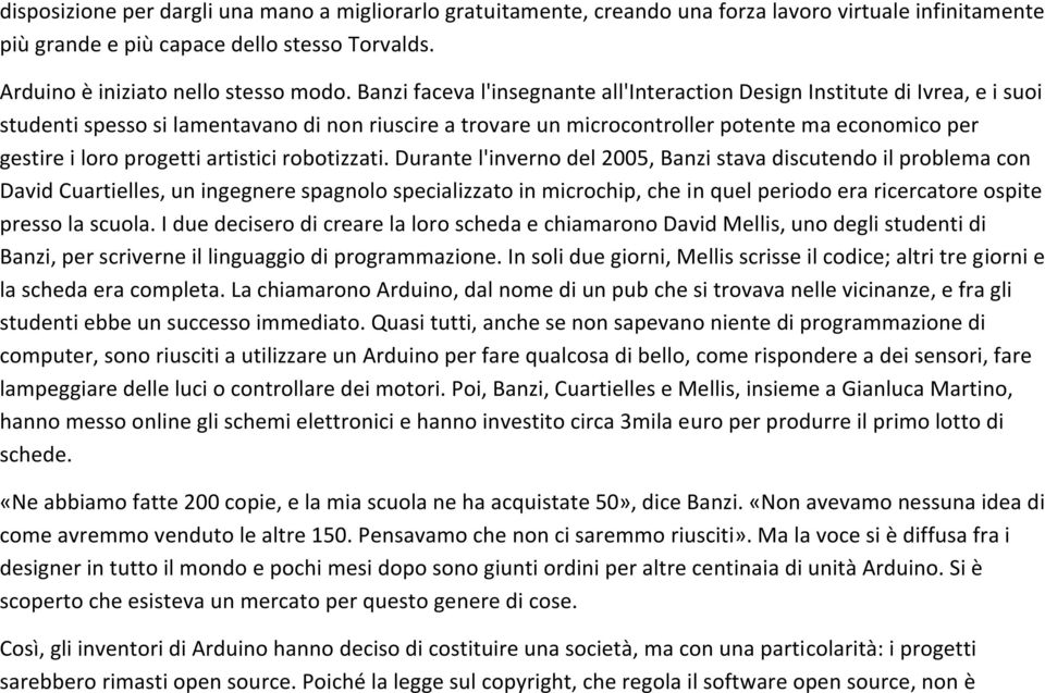 progetti artistici robotizzati.