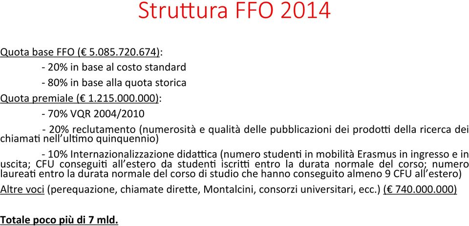 Internazionalizzazione didaeca (numero studend in mobilità Erasmus in ingresso e in uscita; CFU conseguid all estero da studend iscrie entro la durata normale del corso;