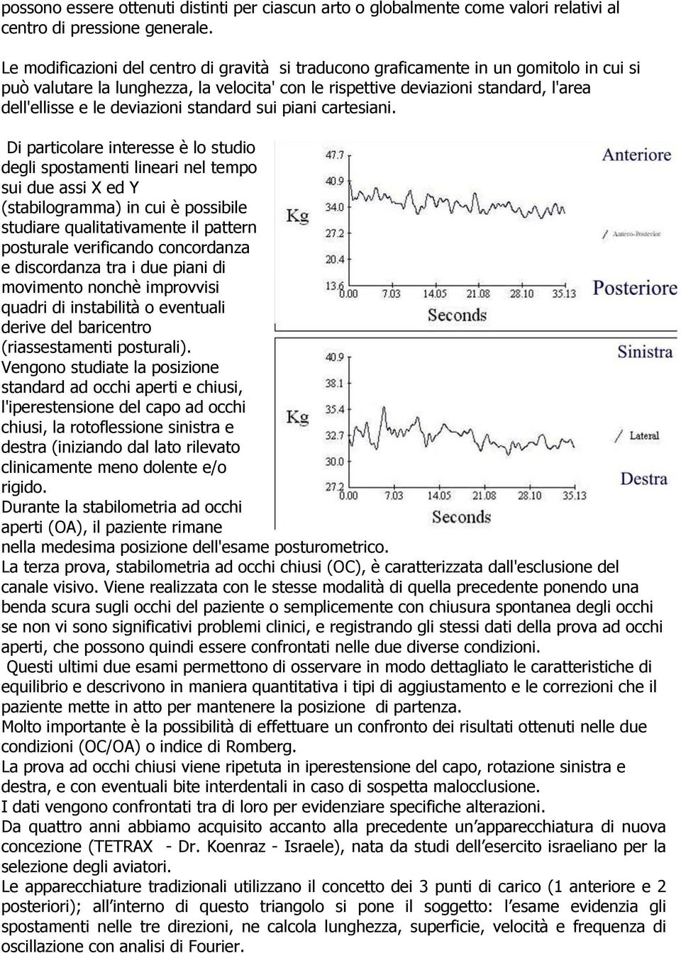 deviazioni standard sui piani cartesiani.