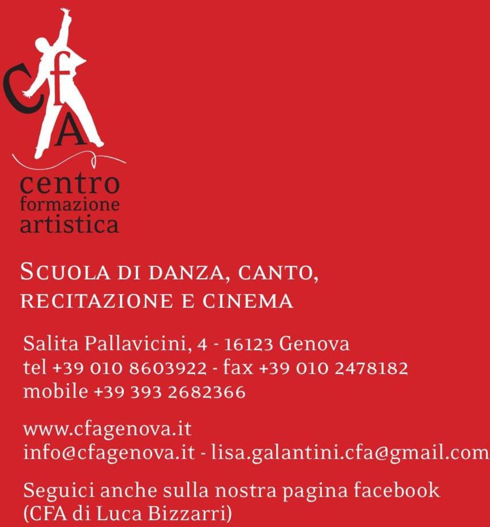 393 2682366 www.cfagenova.it info@cfagenova.it - lisa.galantini.