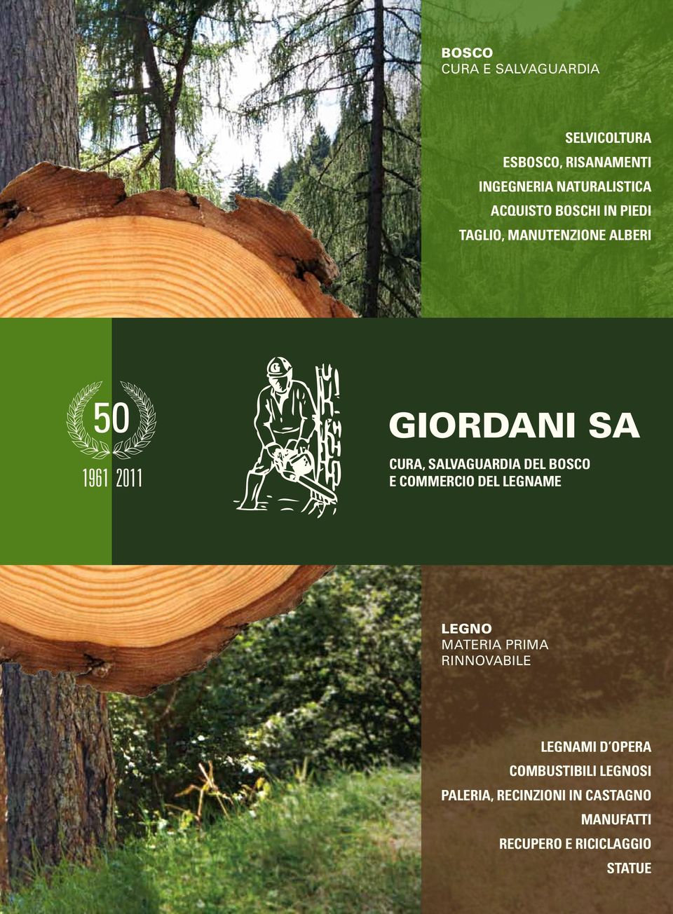 SALVAGUARDIA DEL BOSCO E COMMERCIO DEL LEGNAME LEGNO MATERIA PRIMA RINNOVABILE Legnami d