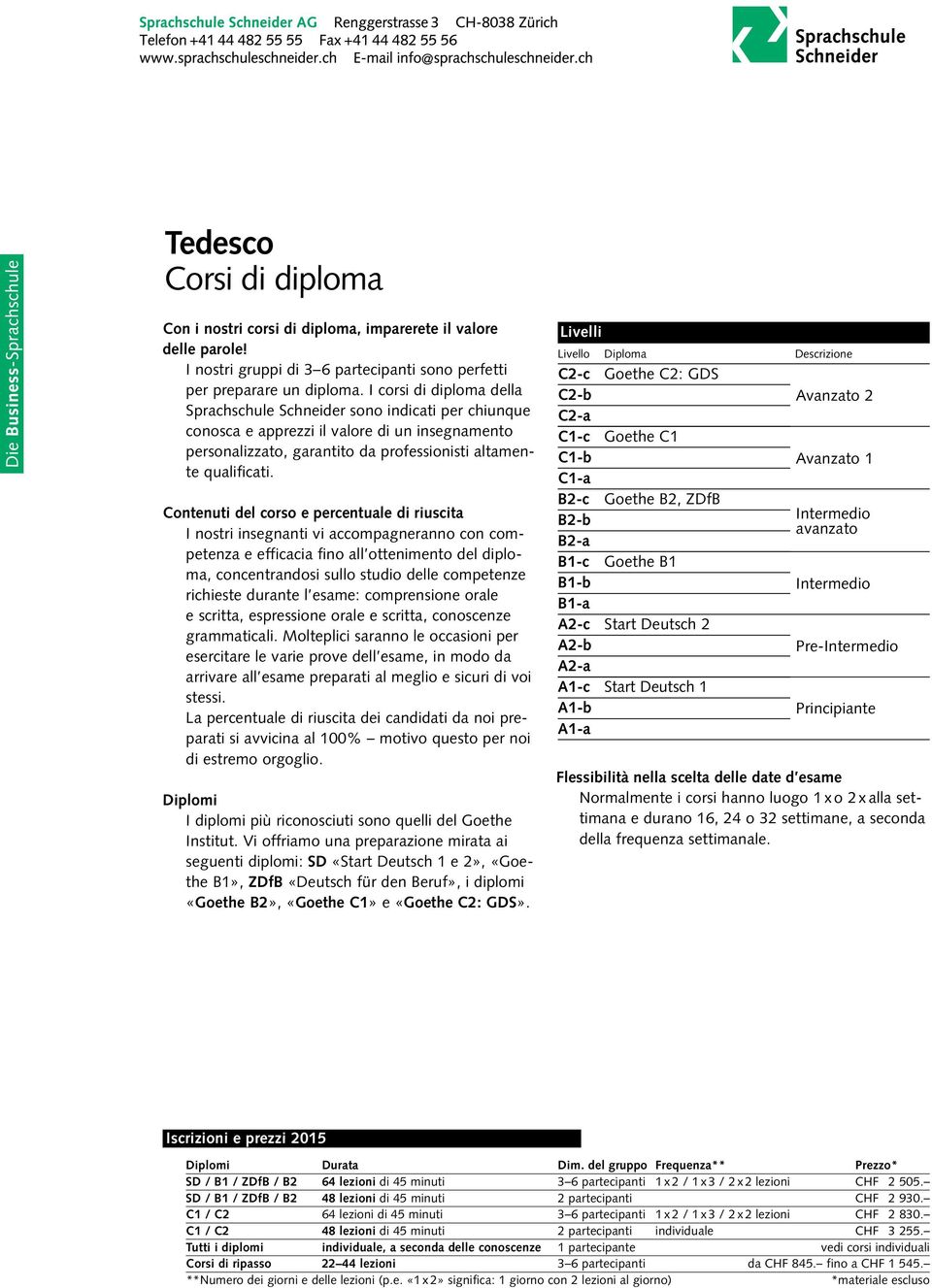 Contenuti del corso e percentuale di riuscita I nostri insegnanti vi accompagneranno con competenza e efficacia fino all ottenimento del diploma, concentrandosi sullo studio delle competenze