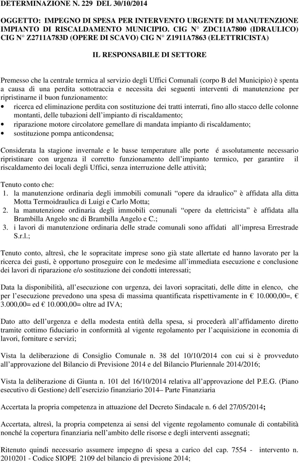 del Municipio) è spenta a causa di una perdita sottotraccia e necessita dei seguenti interventi di manutenzione per ripristinarne il buon funzionamento: ricerca ed eliminazione perdita con