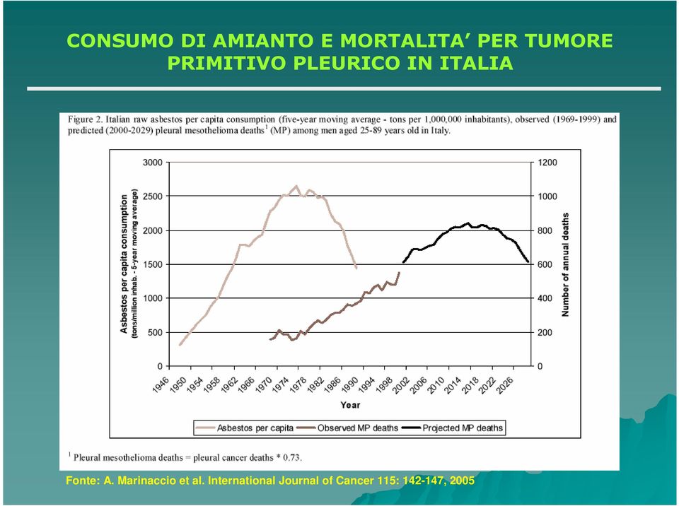 ITALIA Fonte: A. Marinaccio et al.
