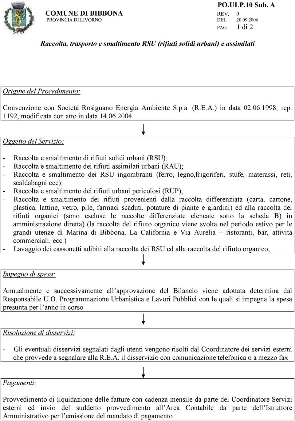 1192, modificata con atto in data 14.06.