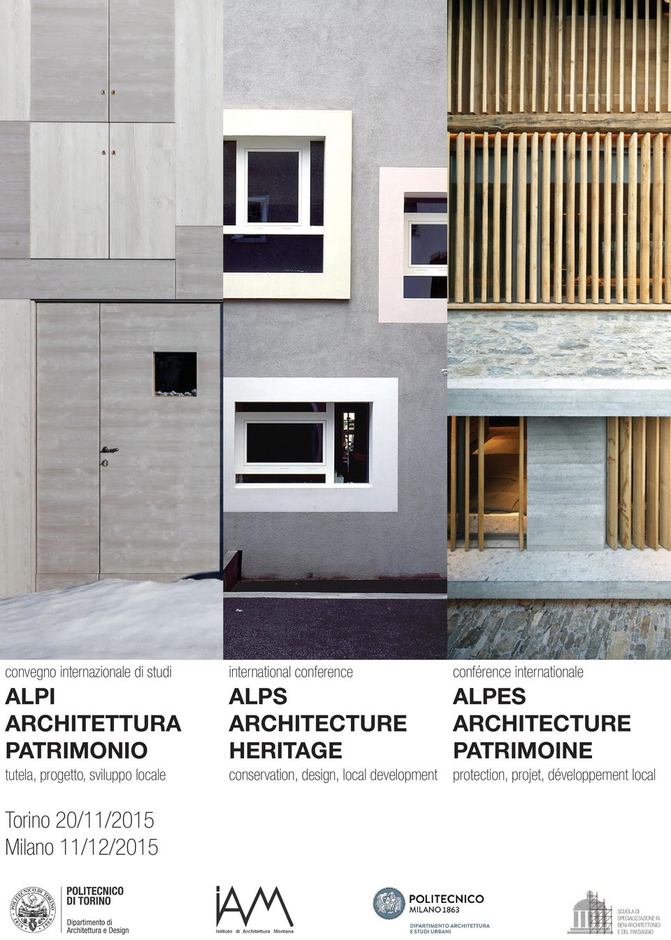 conservation, design, local development conférence internationale ALPES PATRIMOINE