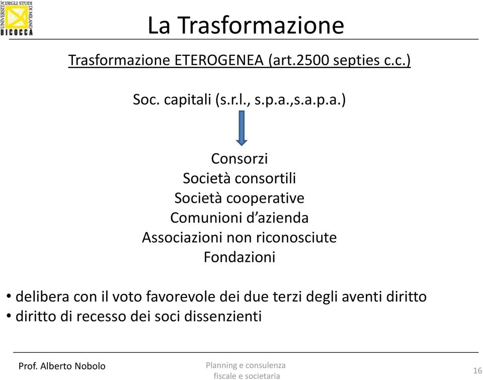 Associazioni non riconosciute Fondazioni delibera con il voto favorevole dei