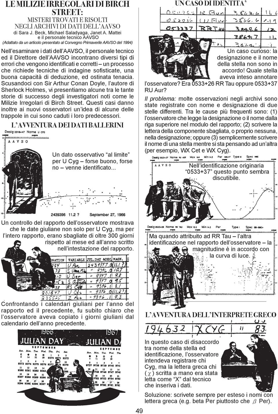 incontrano diversi tipi di errori che vengono identificati e corretti un processo che richiede tecniche di indagine sofisticate, una buona capacità di deduzione, ed ostinata tenacia.