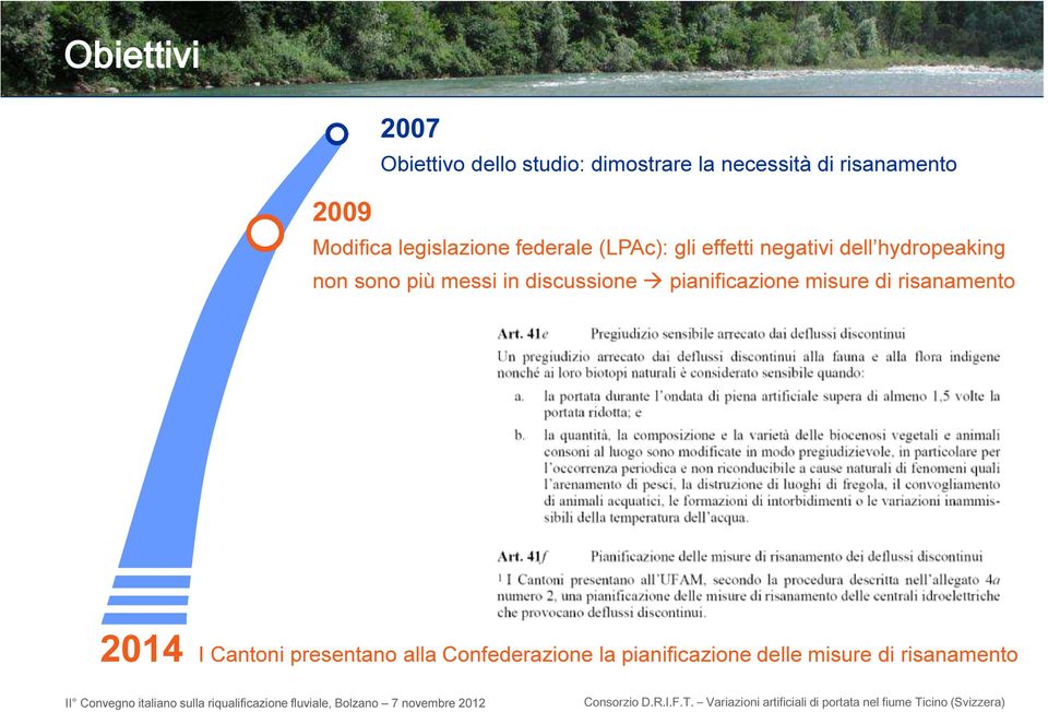 non sono più messi in discussione pianificazione misure di risanamento 214 I