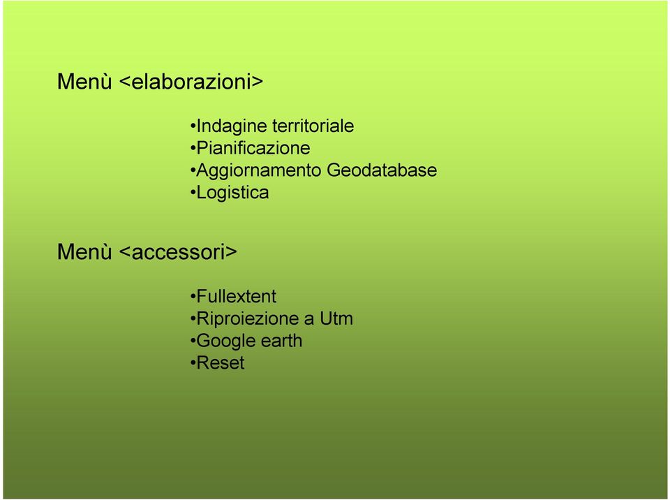 Aggiornamento Geodatabase Logistica