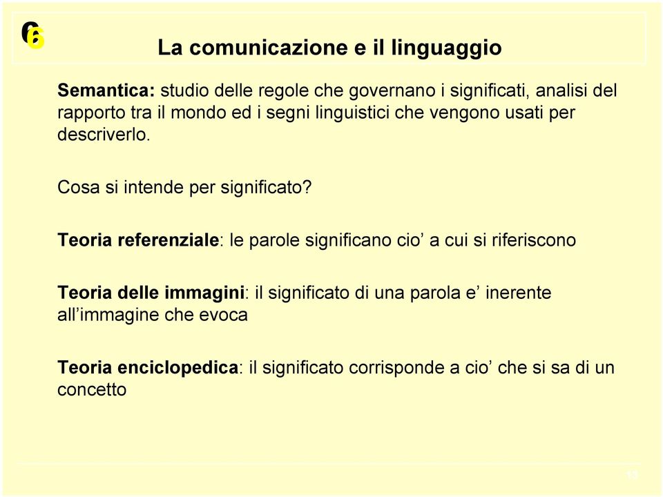 Teoria referenziale: le parole significano cio a cui si riferiscono Teoria delle immagini: il significato