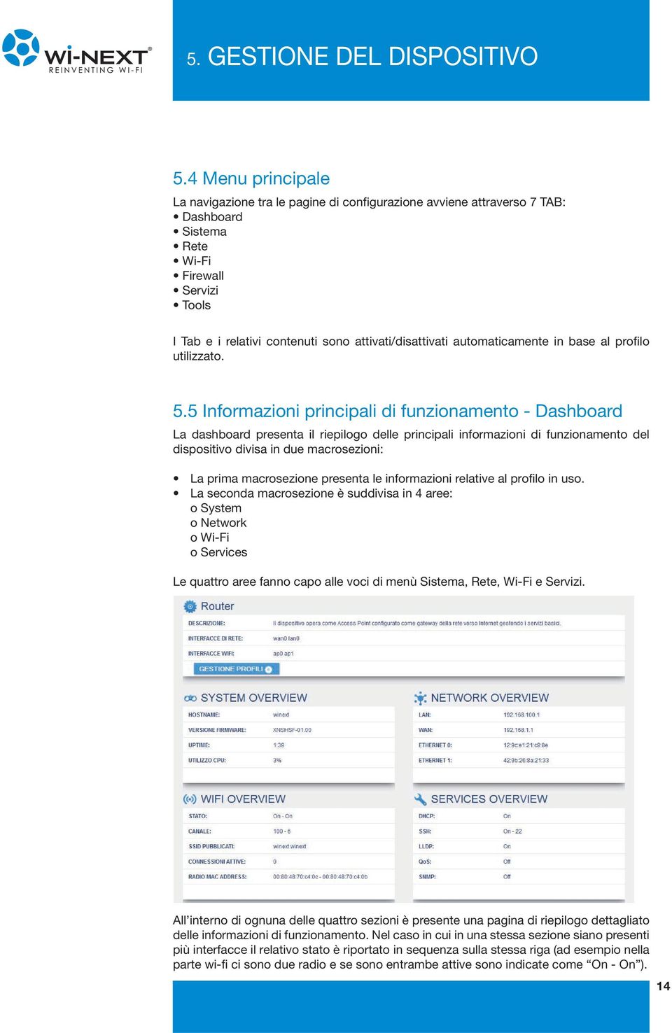 automaticamente in base al profilo utilizzato. 5.