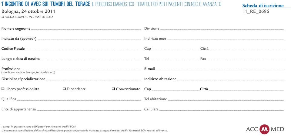 ecc) Disciplina/Specializzazione q Libero professionista q Dipendente q Convenzionato Qualifica Ente di appartenenza Divisione Indirizzo ente Cap Tel E-mail Indirizzo abitazione Cap Tel