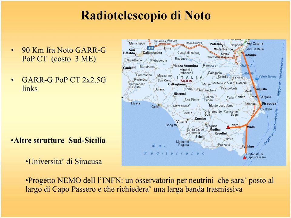 5G links Altre strutture Sud-Sicilia Universita di Siracusa Progetto