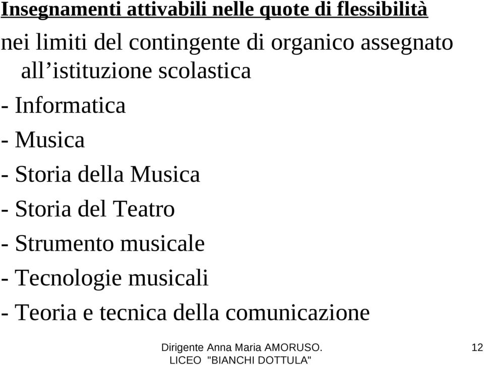 Informatica - Musica - Storia della Musica - Storia del Teatro -