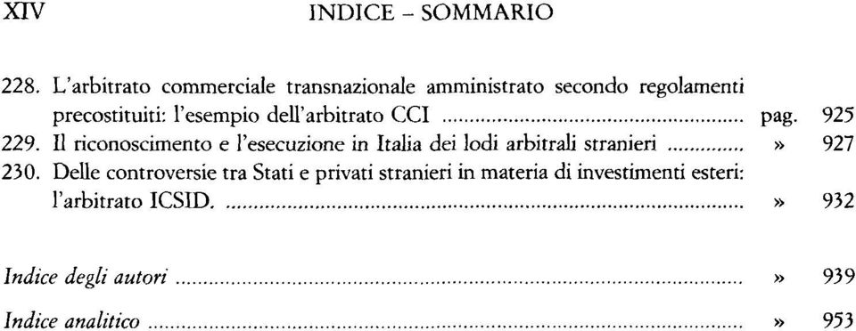 dell'arbitrato CCI pag. 925 229.