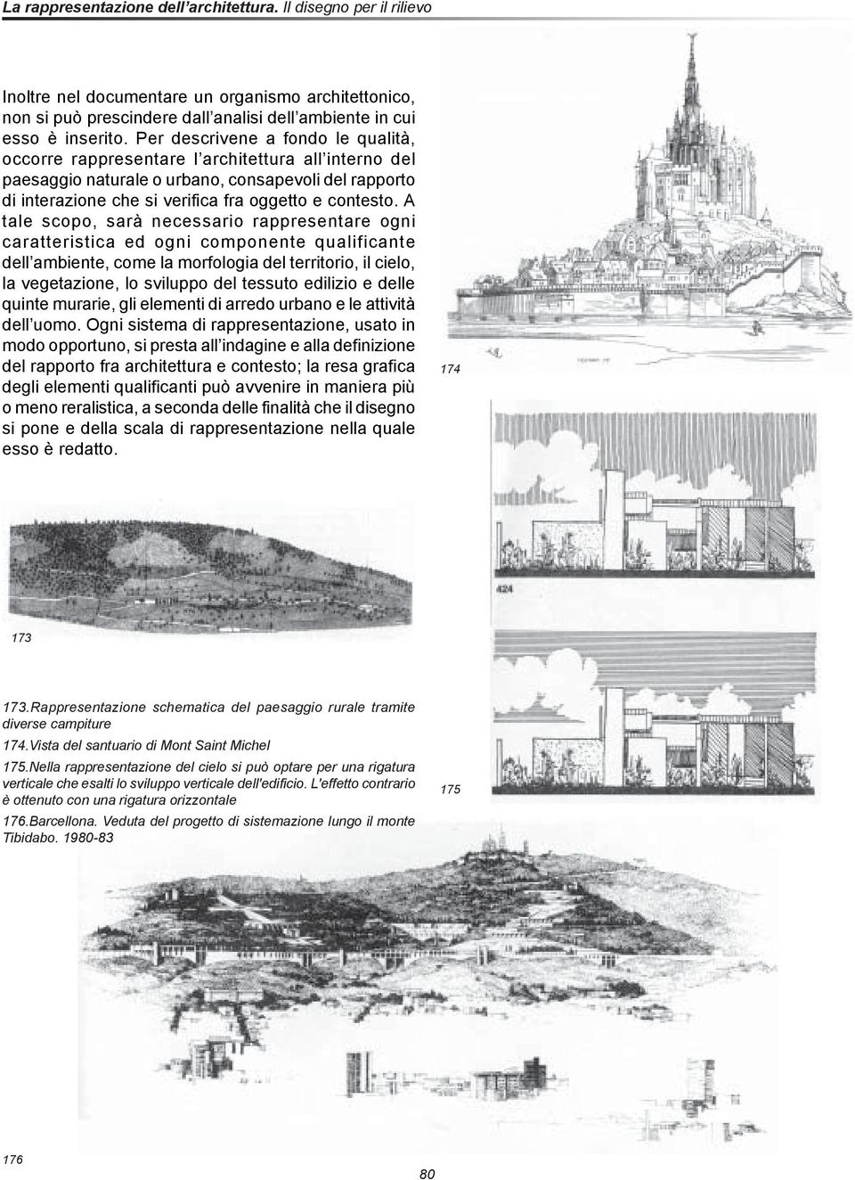 A tale scopo, sarà necessario rappresentare ogni caratteristica ed ogni componente qualificante dell ambiente, come la morfologia del territorio, il cielo, la vegetazione, lo sviluppo del tessuto