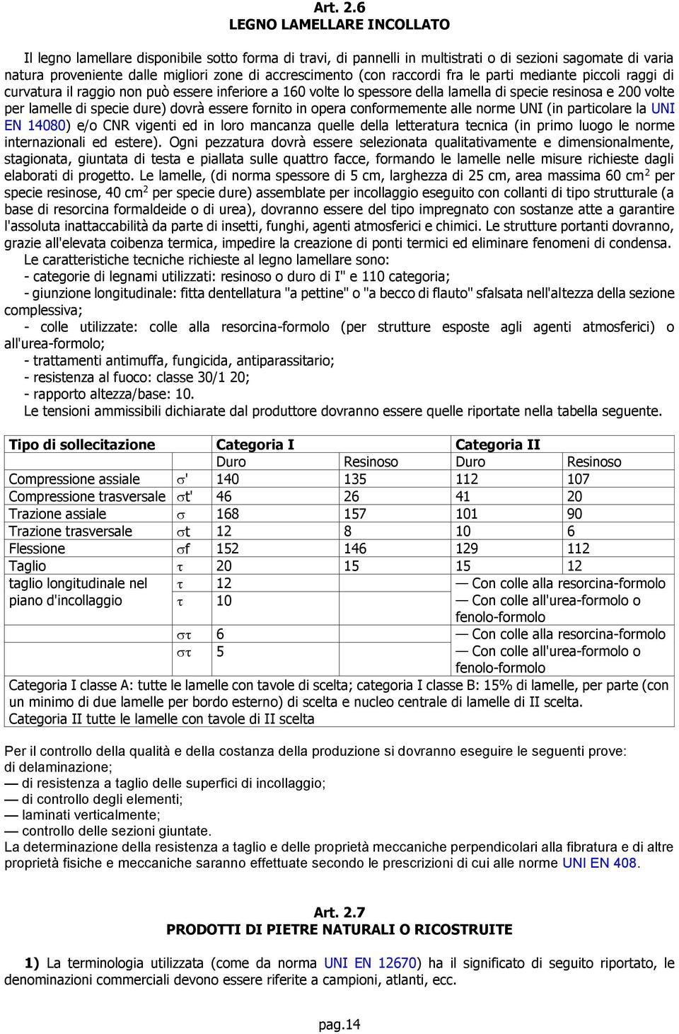 raccordi fra le parti mediante piccoli raggi di curvatura il raggio non può essere inferiore a 160 volte lo spessore della lamella di specie resinosa e 200 volte per lamelle di specie dure) dovrà