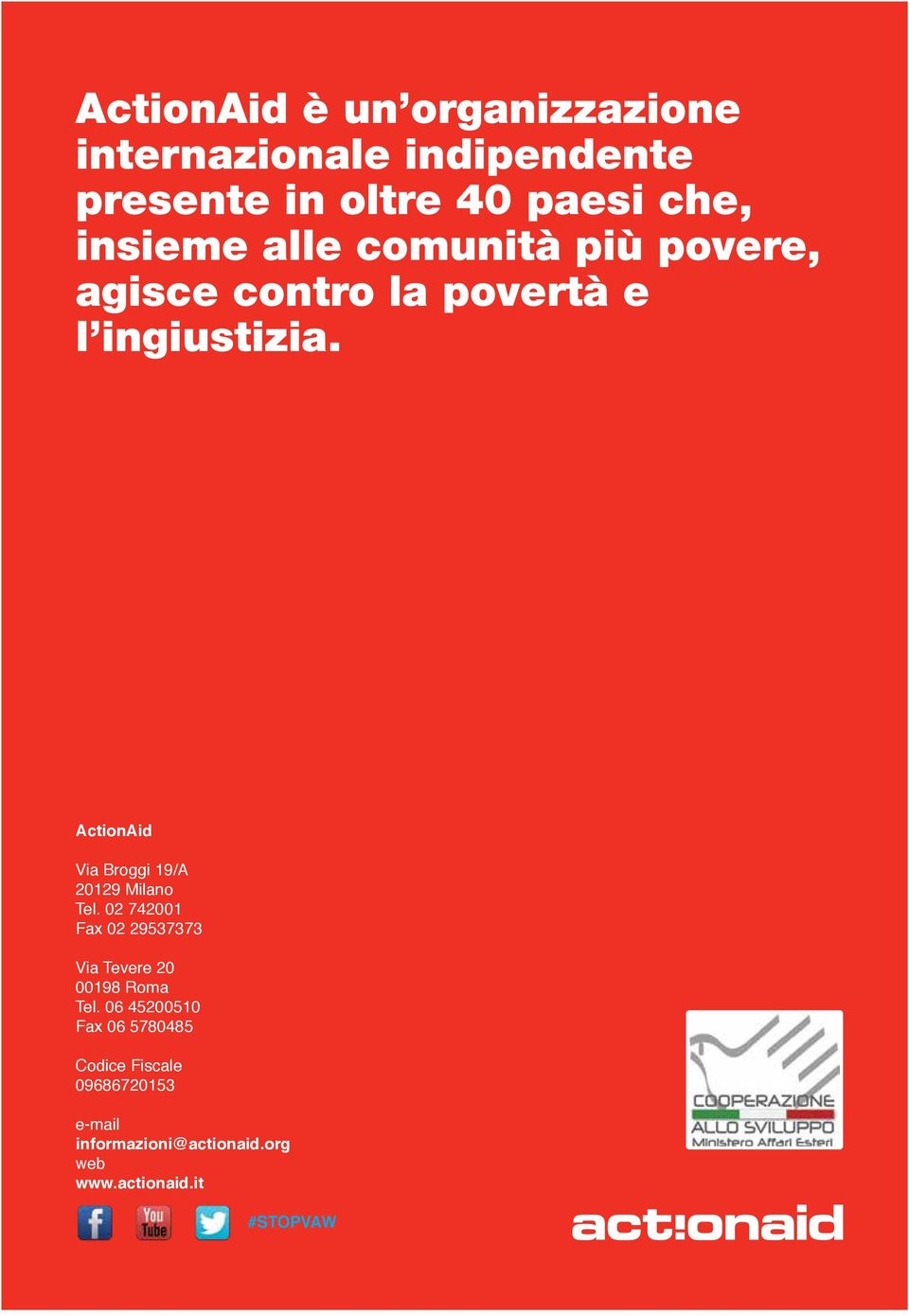 ActionAid Via Broggi 19/A 20129 Milano Tel.