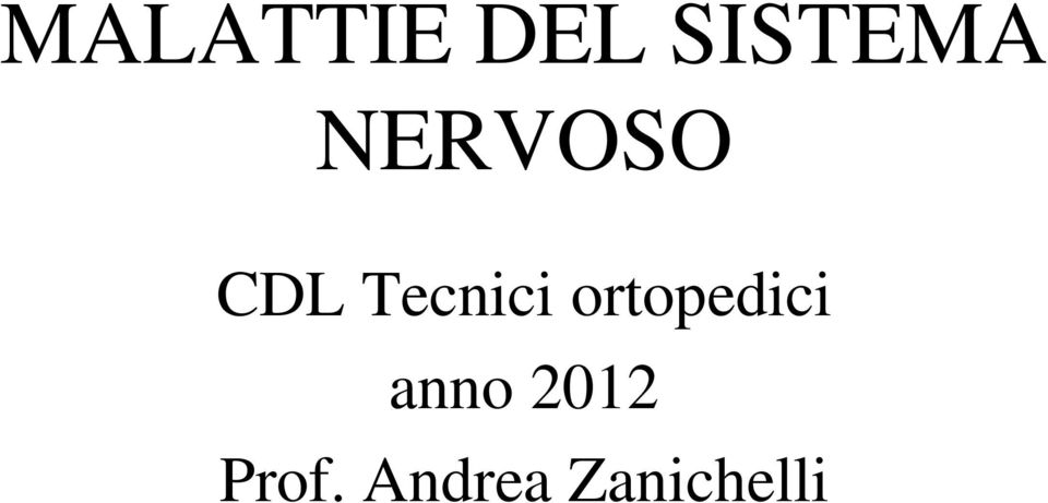 ortopedici anno 2012