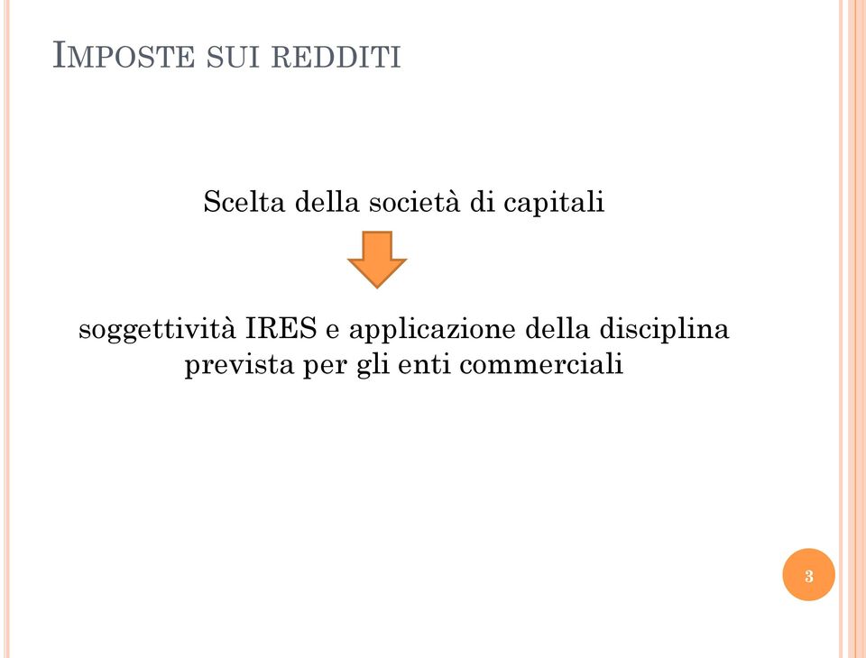 IRES e applicazione della