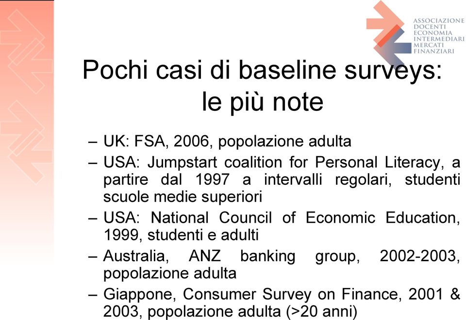 National Council of Economic Education, 1999, studenti e adulti Australia, ANZ banking group,