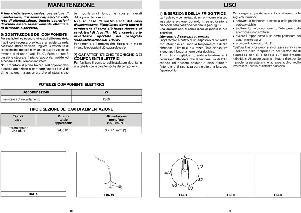 contenimento dell olio e svitare le quattro viti che si trovano al di sotto (vedi fig. 9). Fatto questo è possibile staccare il piano lavoro dal mobile ed accedere a tutti i componenti interni.