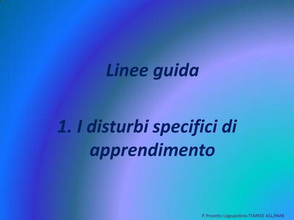 di apprendimento P.