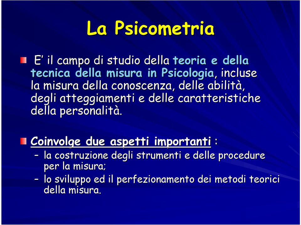 caratteristiche della personalità.