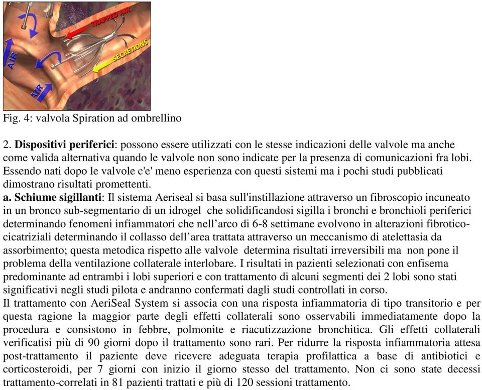 lobi. Essendo nati dopo le valvole c'e' meno esperienza con questi sistemi ma i pochi studi pubblicati dimostrano risultati promettenti. a.