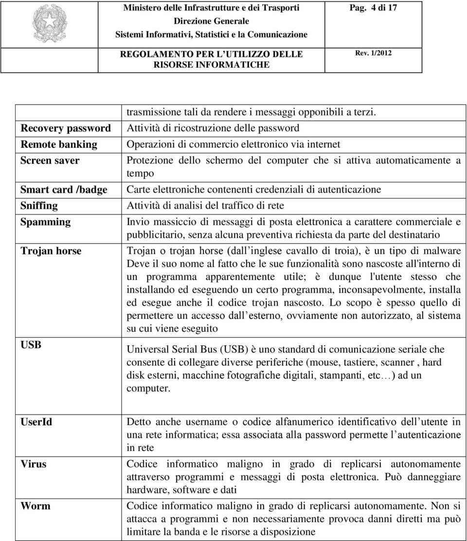 credenziali di autenticazione Attività di analisi del traffico di rete Invio massiccio di messaggi di posta elettronica a carattere commerciale e pubblicitario, senza alcuna preventiva richiesta da