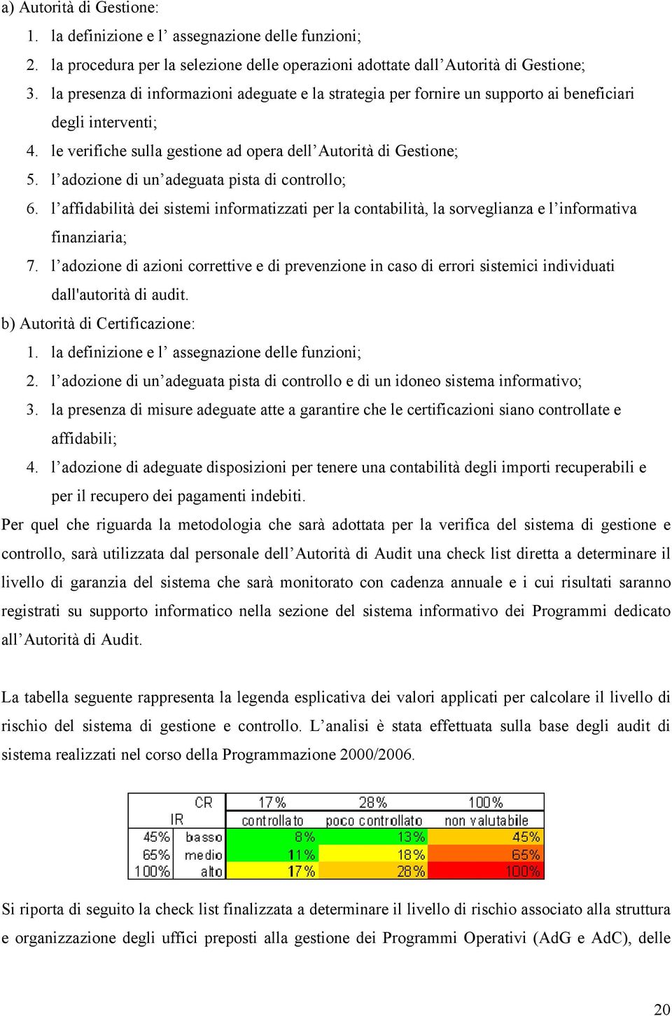 l adozione di un adeguata pista di controllo; 6. l affidabilità dei sistemi informatizzati per la contabilità, la sorveglianza e l informativa finanziaria; 7.