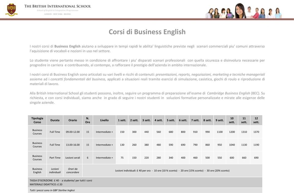 Lo studente viene pertanto messo in condizione di affrontare i piu disparati scenari professionali con quella sicurezza e disinvolura necessarie per progredire in carriera e contribuendo, al