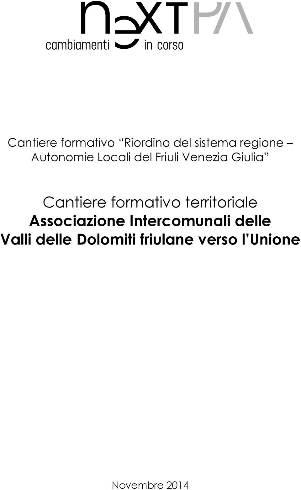 formativo territoriale Associazione Intercomunali