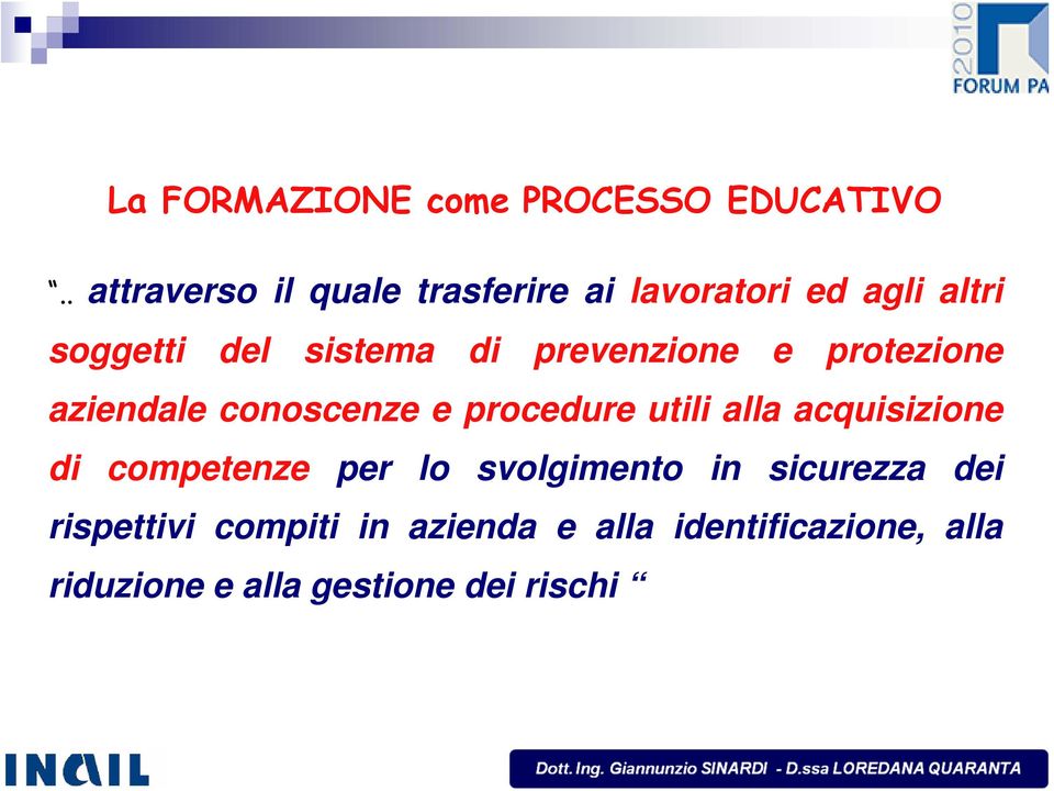 prevenzione e protezione aziendale conoscenze e procedure utili alla acquisizione di