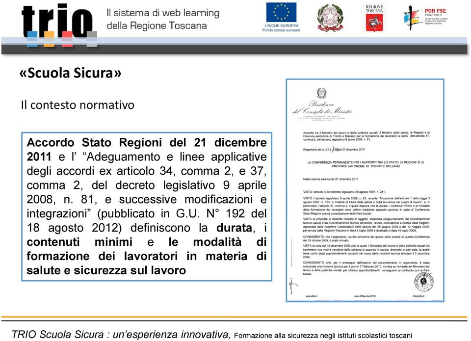 81, e successive modificazioni e integrazioni (pubblicato in G.U.